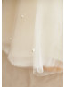 V Neck Pearls Beaded Champagne Tulle Dreamy Flower Girl Dress